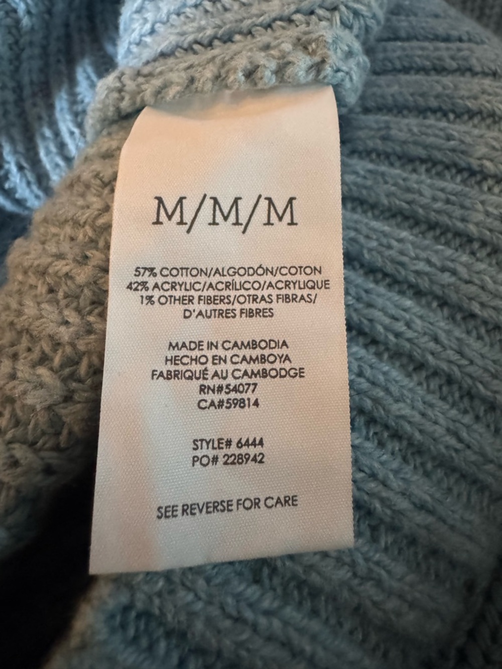 Cabi Light Blue Knit Button-Up Cardigan Sweater - Picture 4 of 4